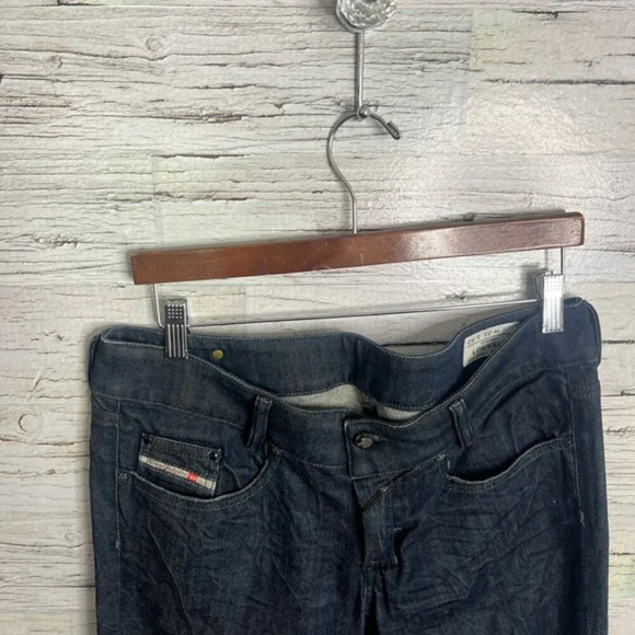 Diesel Women's Louvely Jeans Slim Bootcut Low Rise Dark Blue size W31 - Picture 4 of 8